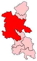 A large constituency, stretching from the centre to the north of the county.