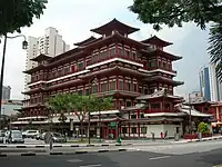 The Buddha Tooth Relic Temple from South Bridge Road