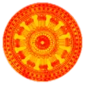 The Buddhist dharm chakra. Which is like a chariot wheel is a popular symbol of Buddhism.