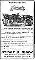 A 1911 Buick Advertisement - Syracuse Post-Standard, January 21, 1911