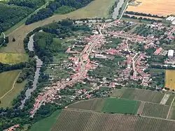 Aerial view from the northwest