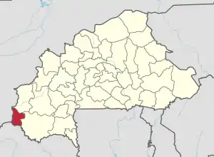 Location in Burkina Faso