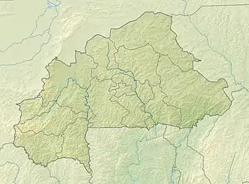 Map showing the location of Deux Balés National Park