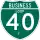 Business Interstate 40-J marker