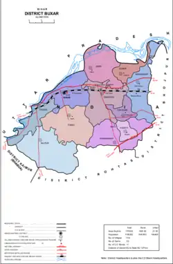 Map divisions of Buxar district