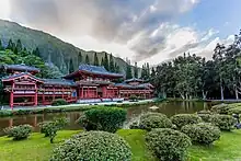 The Byodo-In Temple on Oahu island in Hawaii, United States