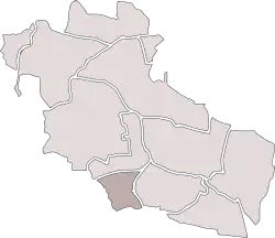 Location of Bobrek within Bytom.