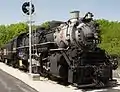 Chicago & Illinois Midland 2-8-2, Number 551, the sole surviving C&IM steam locomotive.