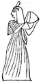 Ancient Egyptian woman playing drum