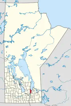 Location of the RM of St. Andrews in Manitoba