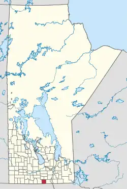 Location of the RM of Stanley in Manitoba