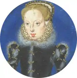 Katherine Grey, Countess of Hertford by Levina Teerlinc, c. 1555-1560. The Victoria and Albert Museum, P.10&A-1979