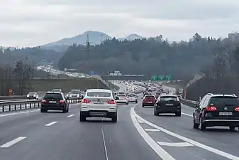 Autobahn A1/A3 near Birrfeld