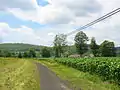 Catskill Scenic Trail as it passes through a farm.