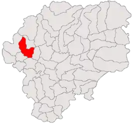 Location of Căianu Mic in Bistrița-Năsăud County