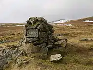 The cairn on Birkett Fell with Stybarrow Dodd beyond