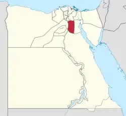 Cairo Governorate on the map of Egypt