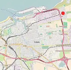 Location in the city of Calais