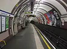 A platform on the London Underground.