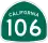 State Route 106 marker