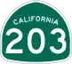 State Route 203 marker