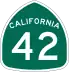 State Route 42 marker