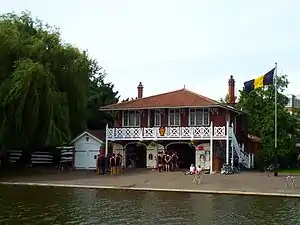 Clare College boathouse