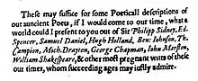 Extract from a book praising several poets including Shakespeare