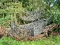 Camouflaged hide in Kerse Castle, East Ayrshire, Scotland