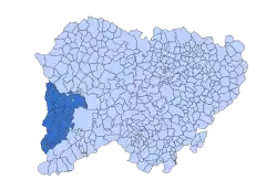 Location in Salamanca