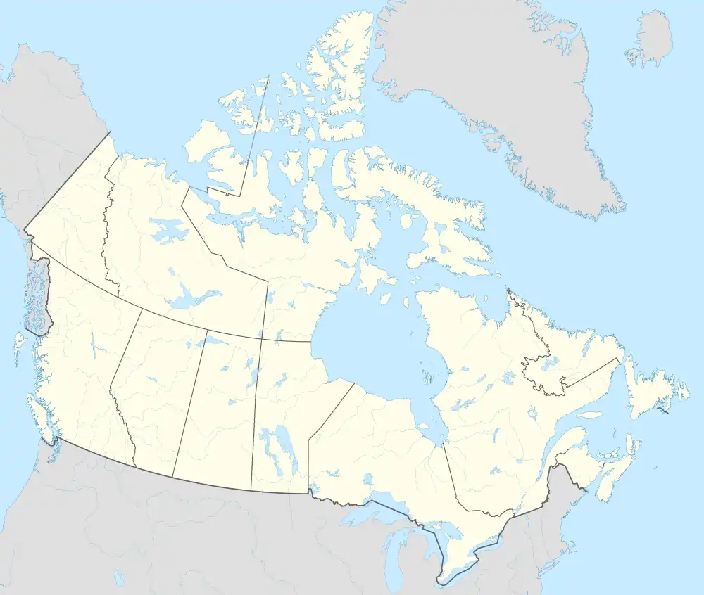 Map showing the location of Caribous-de-Val-d'Or Biodiversity Reserve