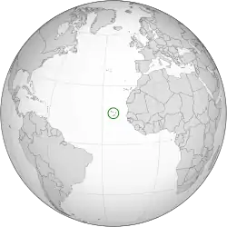 Location of Cape Verde