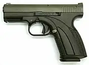 Caracal C compact pistol with standard sights.