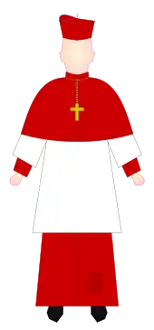 Generic depiction of a cardinal's choir dress