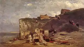 Carl Spitzweg's painting Frauenbad in Dieppe III