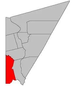 Location within Carleton County, New Brunswick