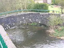 The Old Brig over the Carmel Water in the park.