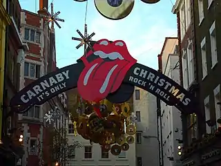 The logo displayed in Carnaby Street, London, in  December 2012