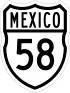 Federal Highway 58 shield