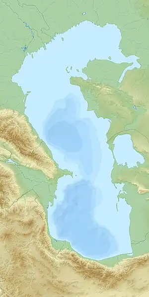 Spirkin Oseredok is located in Caspian Sea