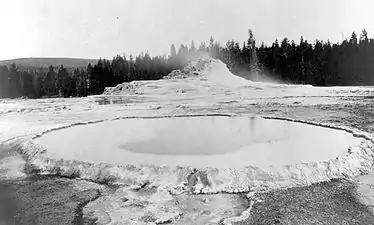 William Henry Jackson, 1872. Crested Pool is in the foreground.