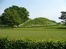 Castle Mound, all that remains of Cambridge Castle on Castle Hill near Castle Street.