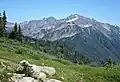 Cat Peak centered with Mts. Carrie and Fairchild looming behind