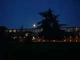 A view of the quad at night.