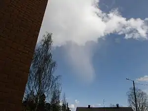 Rain evaporating before reaching the ground (virga)