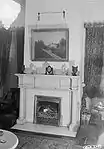 Living room mantel in 1936