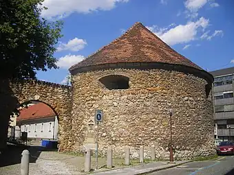 The Celje Water Tower, part of the town walls, built after 1451