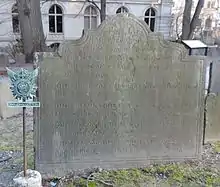 Cenotaph for John Davenport and John Cotton.