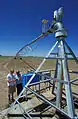 The hub of a center-pivot irrigation system