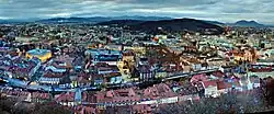 Night view of the Center District of Ljubljana